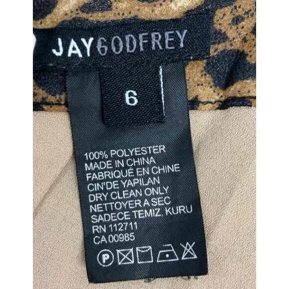 Jay Godfrey Leopard Print Maxi Dress Size 6 Strappy Evening Gown - Picture 3 of 9